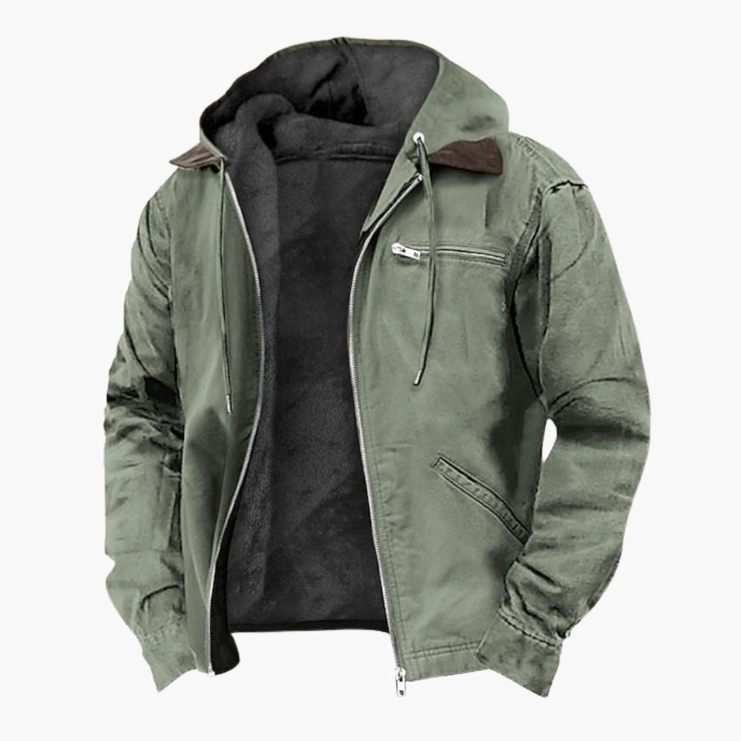 Herren Outdoorjacke mit Reißverschluss und langen Ärmeln