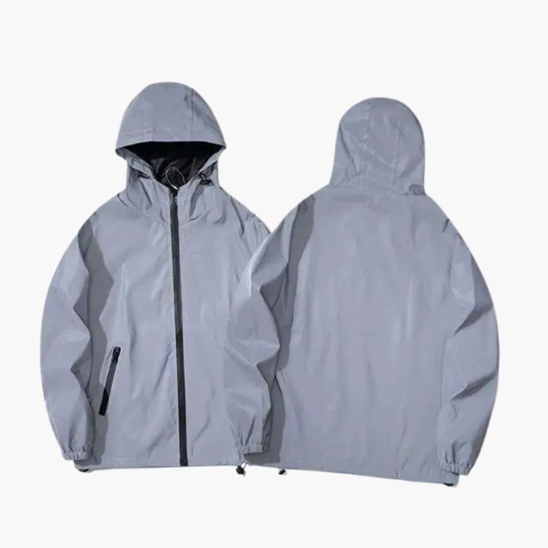 Herren Softshelljacke mit Kapuze und reflektierenden Details