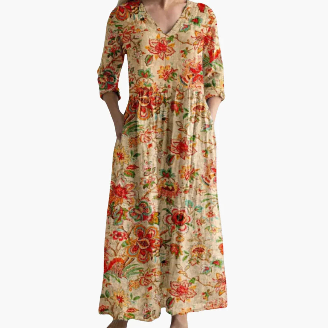 Fließendes Boho Maxikleid für Damen