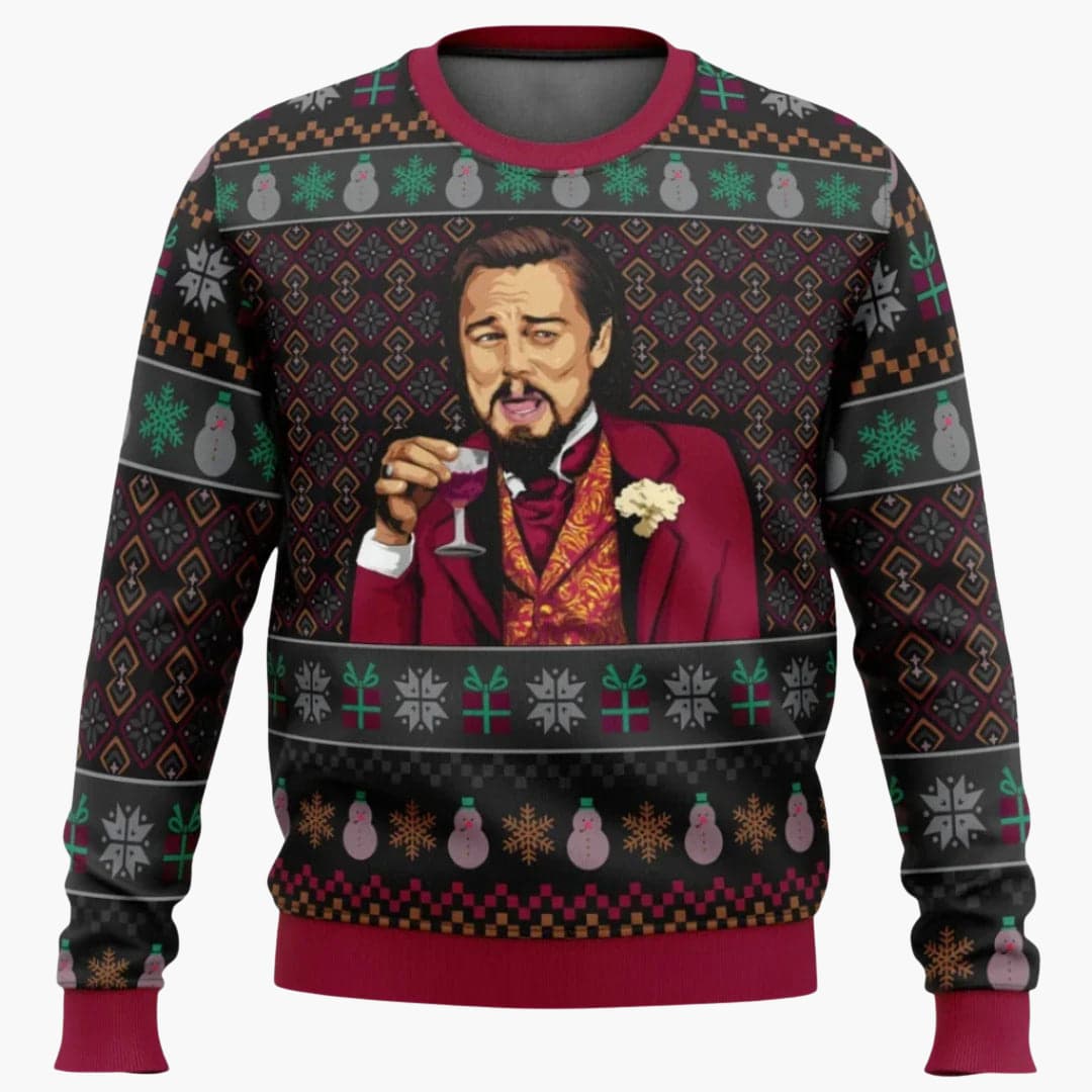 Weihnachtspullover für Herren mit festlichem Muster und Rundhalsausschnitt