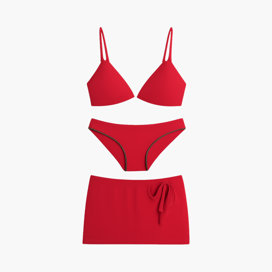 Dreiteiliger Badeanzug