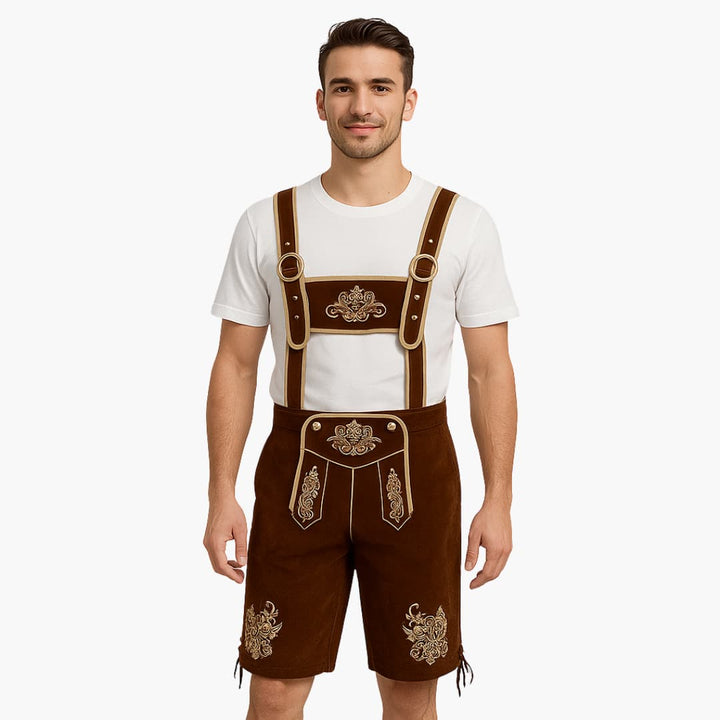 Herren Trachtenhose mit Stickerei und Seitenschnürung | Oktoberfest 2025