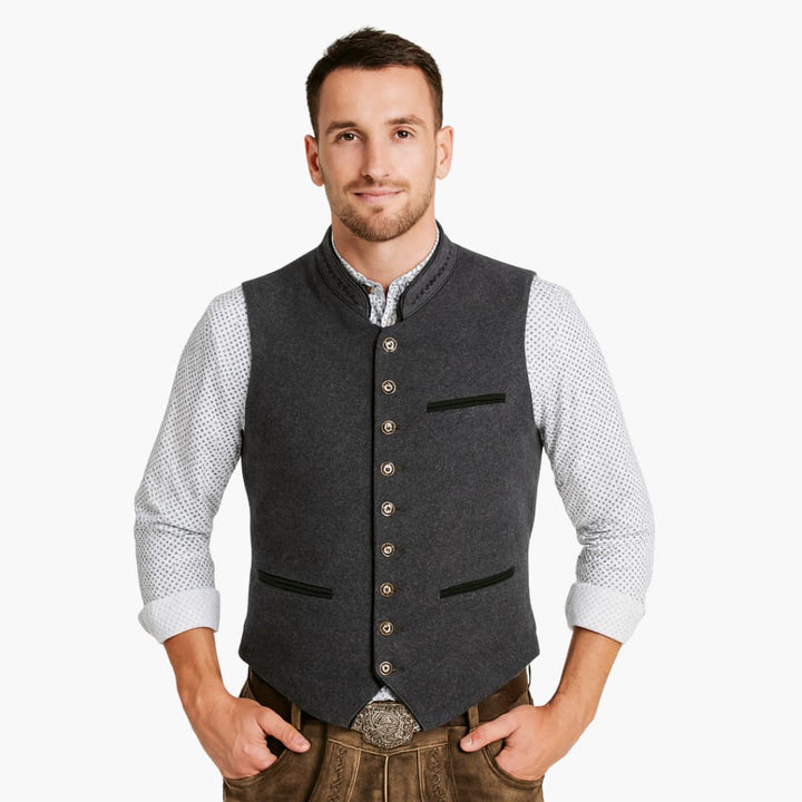 Herrenweste mit Knopfleiste und verstellbarem Rücken | Oktoberfest 2025