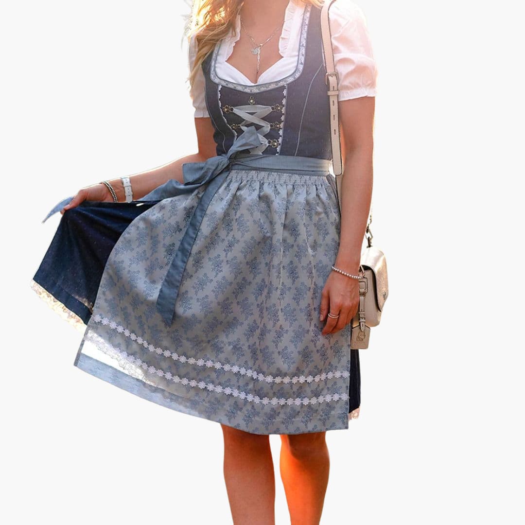Dirndl Damen Kleid mit Schürze und Bluse | Oktoberfest 2025