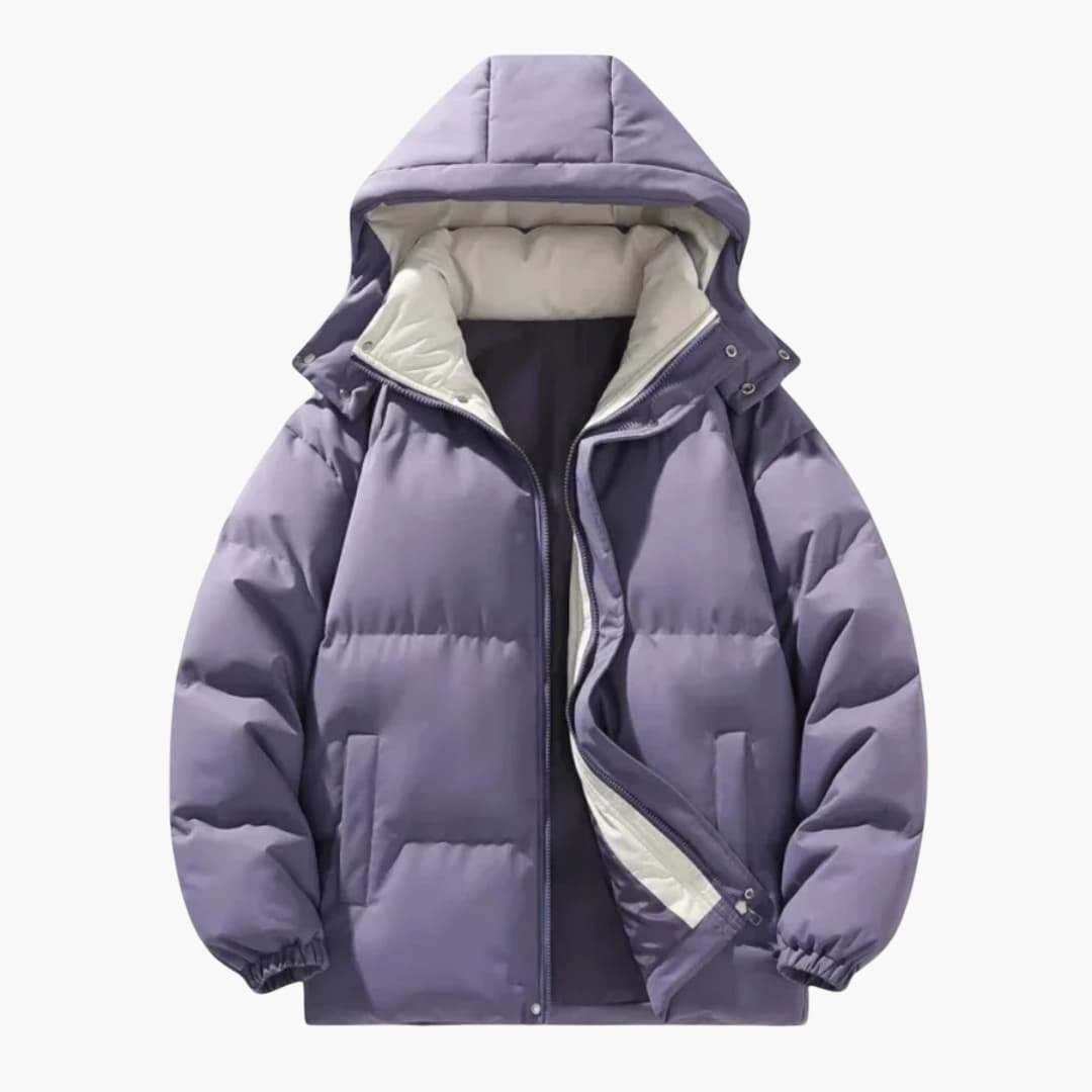 Herren Kapuzen-Steppjacke mit isolierter Füllung und Reißverschluss