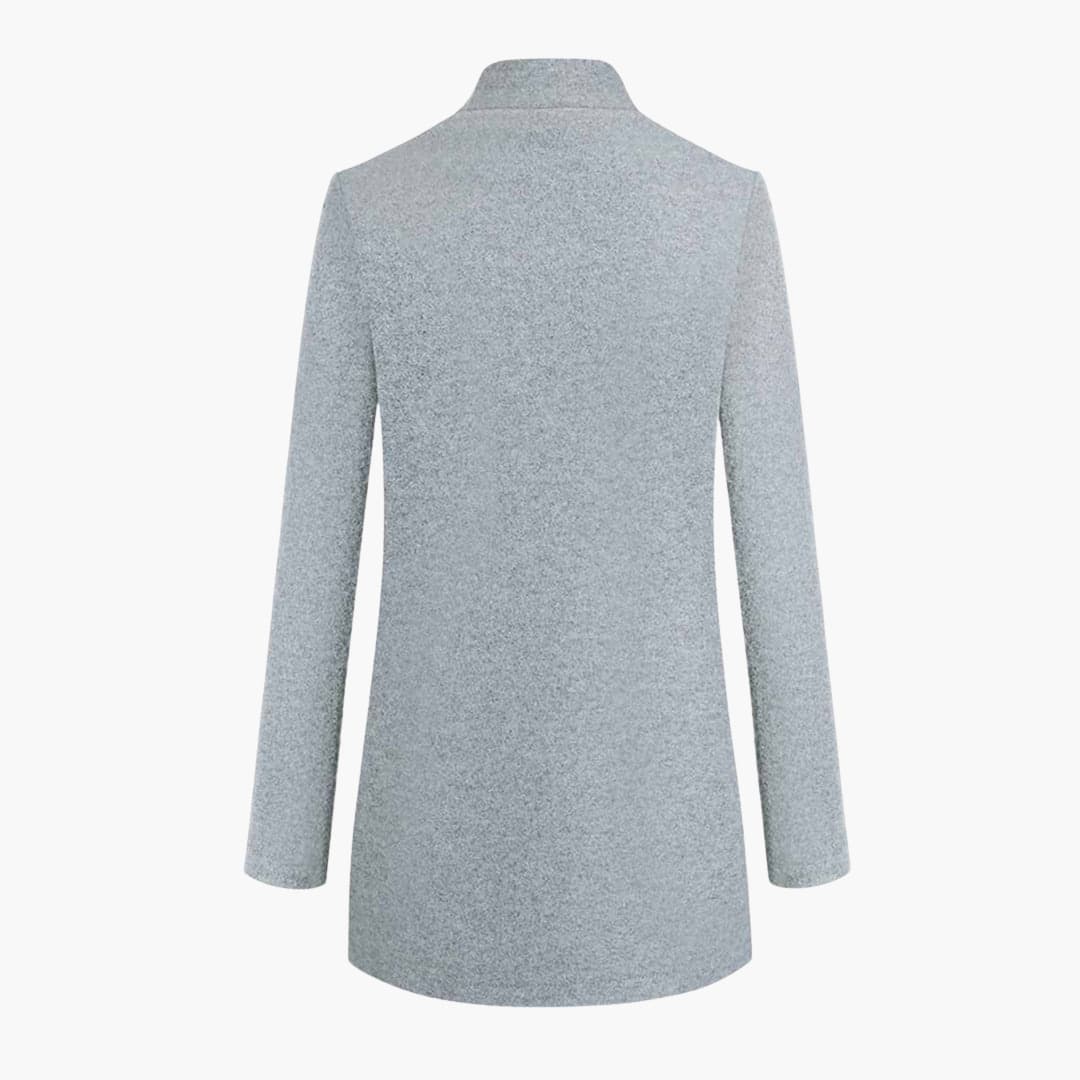 Damen mantel mit langen Ärmeln und geradem Saum