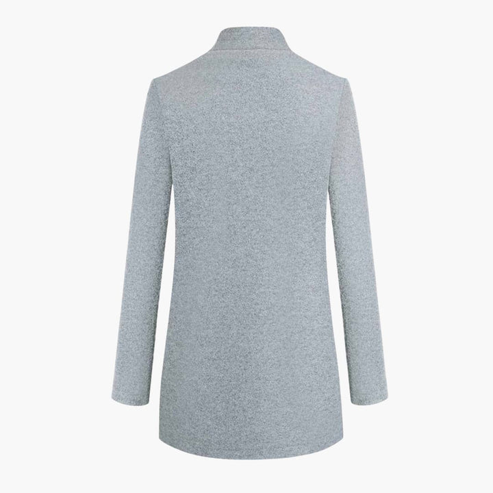 Damen mantel mit langen Ärmeln und geradem Saum
