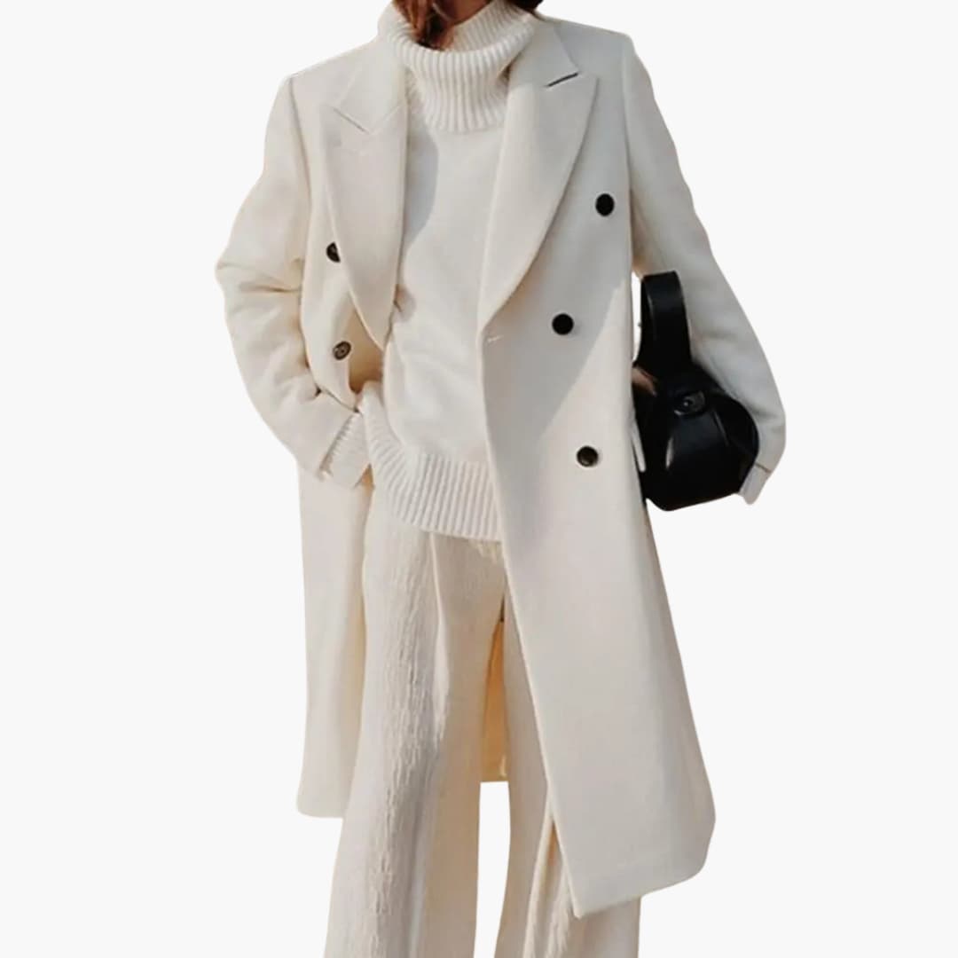 Damen Langer Trenchcoat Klassisch