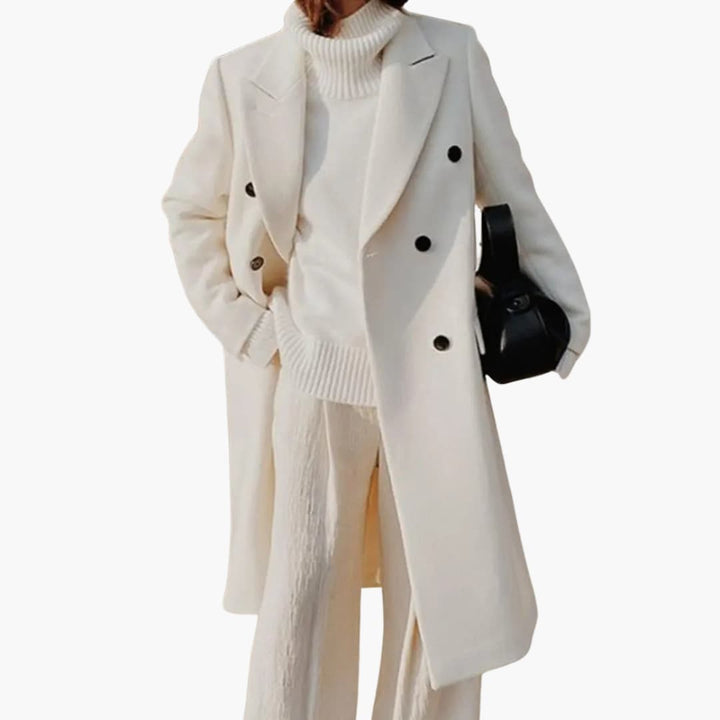 Damen Langer Trenchcoat Klassisch
