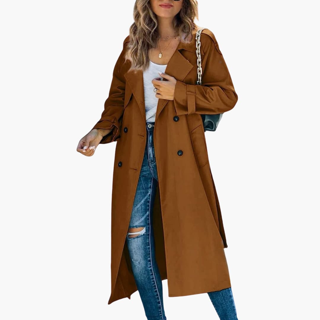 Damen Trenchcoat und Fronttaschen