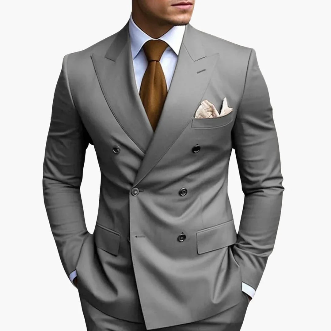 Doppelreihiger Slim Fit Anzug für Herren