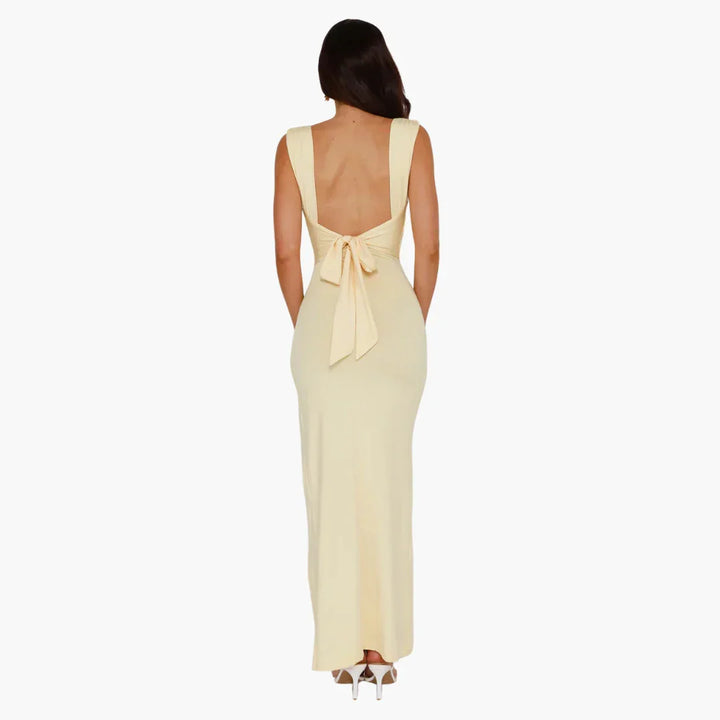 Gerüschtes Abendkleid mit Schlitz für Damen