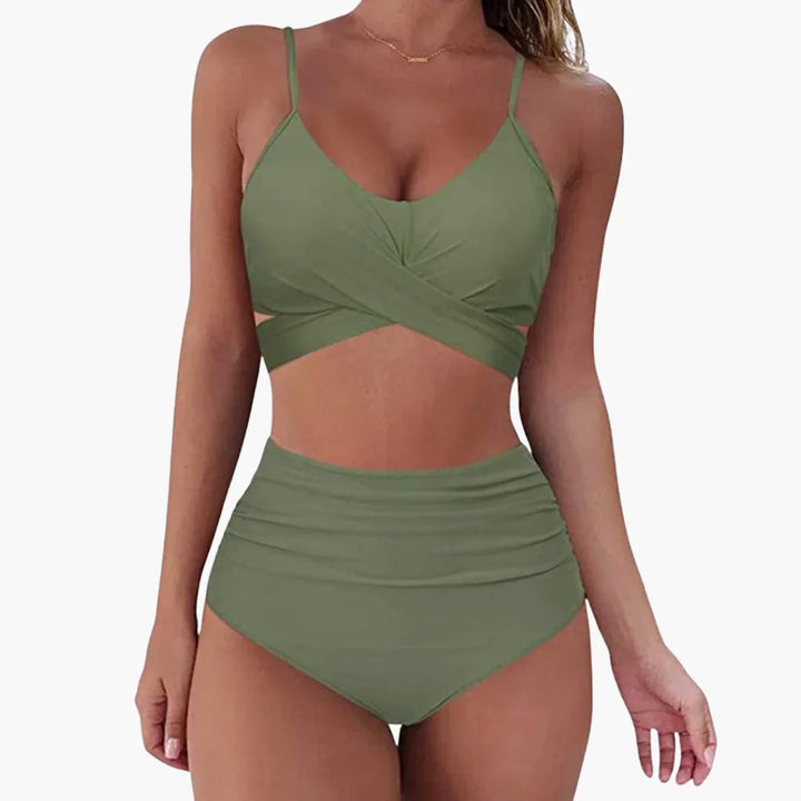 High-Waist Badeanzug Zweiteiler für Damen