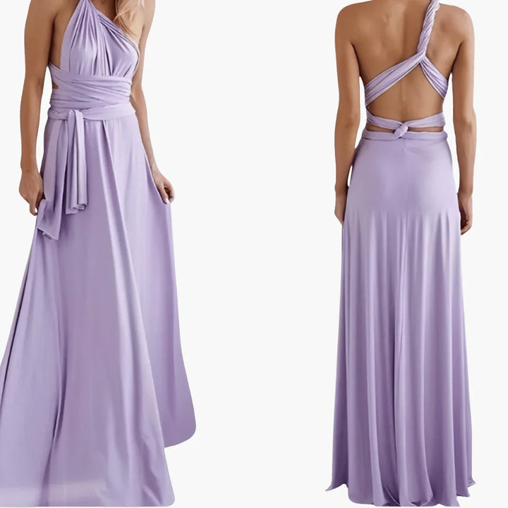 Mehrfach Wickel Maxi Kleid für Damen