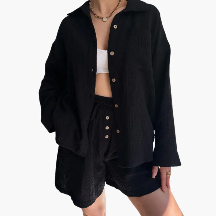 Zweiteiliges Lounge Set mit Shorts für Damen
