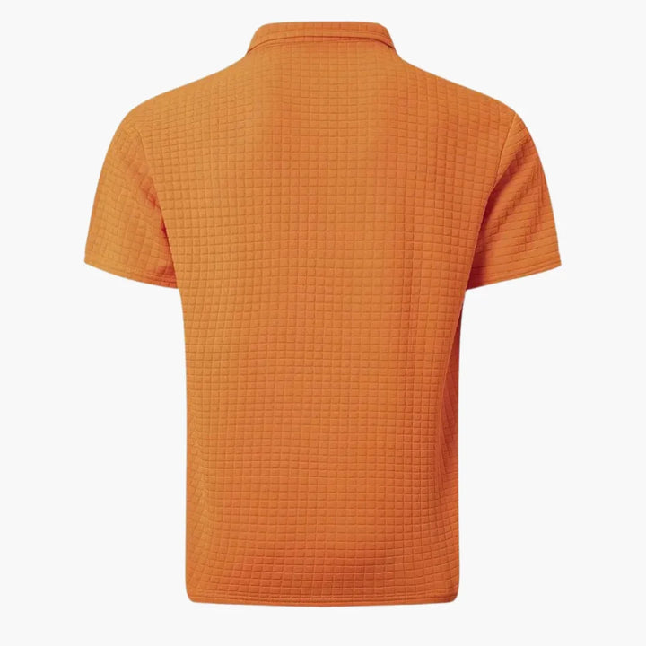 Texturiertes Slim Fit Polohemd für Herren