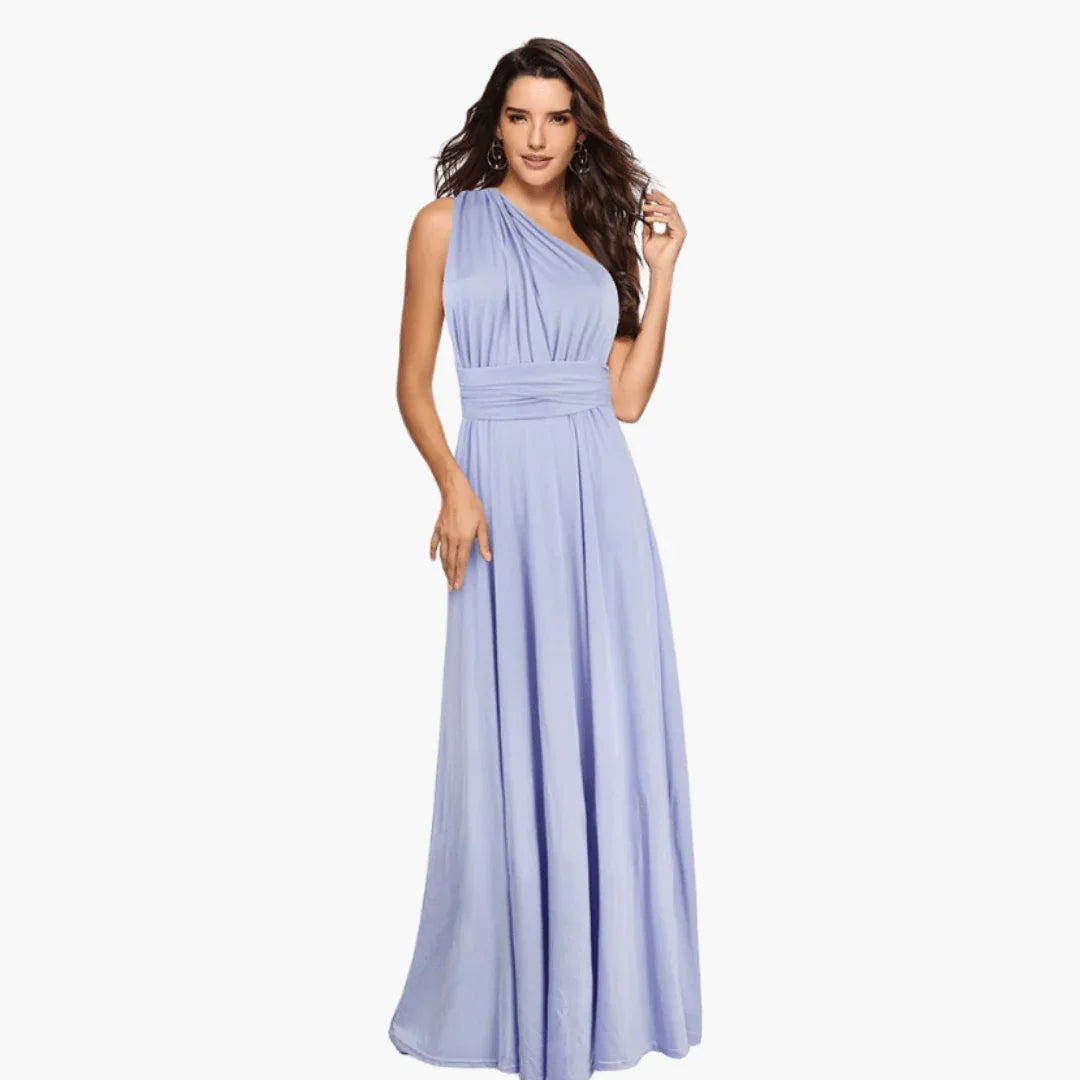 Mehrfach Wickel Maxi Kleid für Damen