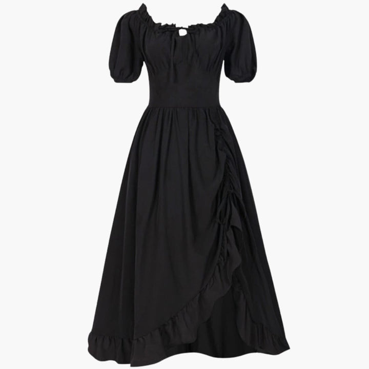 Damen Dirndl Kleid mit Puffärmeln und Rüschen | Oktoberfest 2025