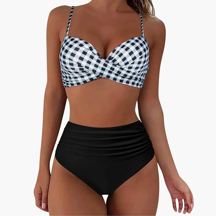 High-Waist Badeanzug Zweiteiler für Damen
