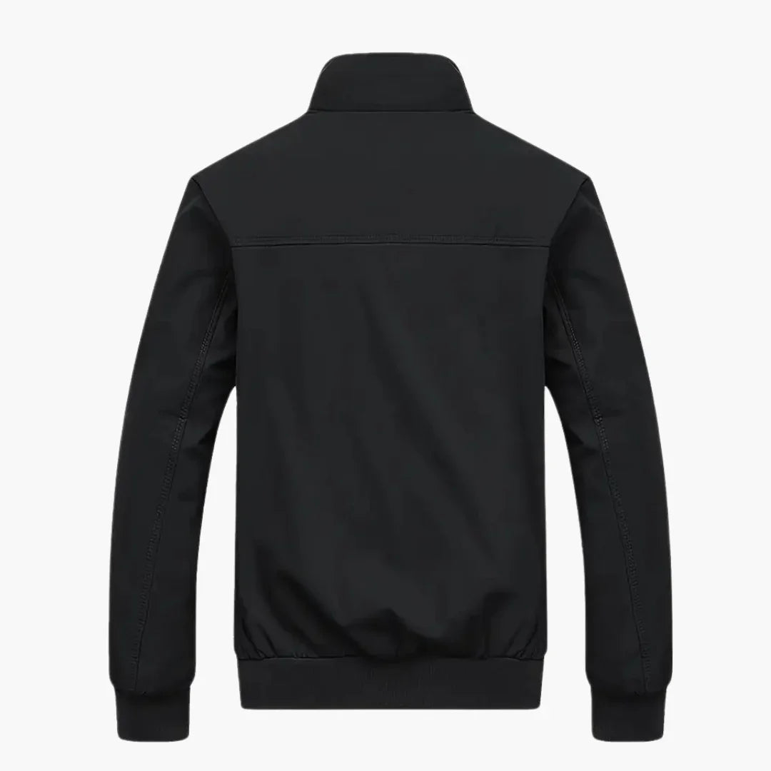 Herren Slim Fit Bomberjacke mit durchgehendem Reißverschluss