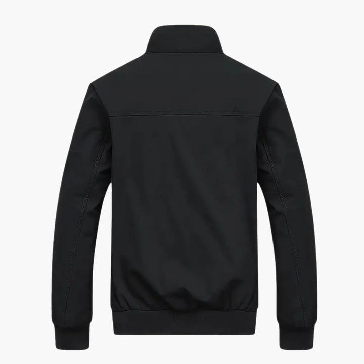 Herren Slim Fit Bomberjacke mit durchgehendem Reißverschluss