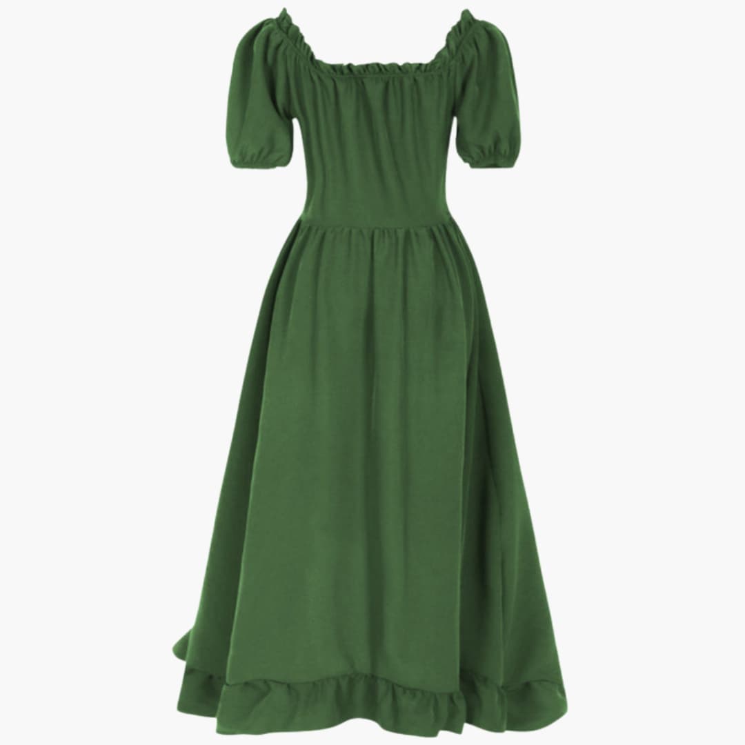 Damen Dirndl Kleid mit Puffärmeln und Rüschen | Oktoberfest 2025