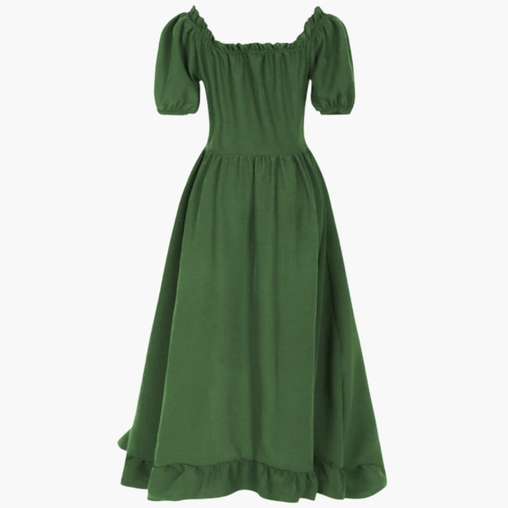 Damen Dirndl Kleid mit Puffärmeln und Rüschen | Oktoberfest 2025