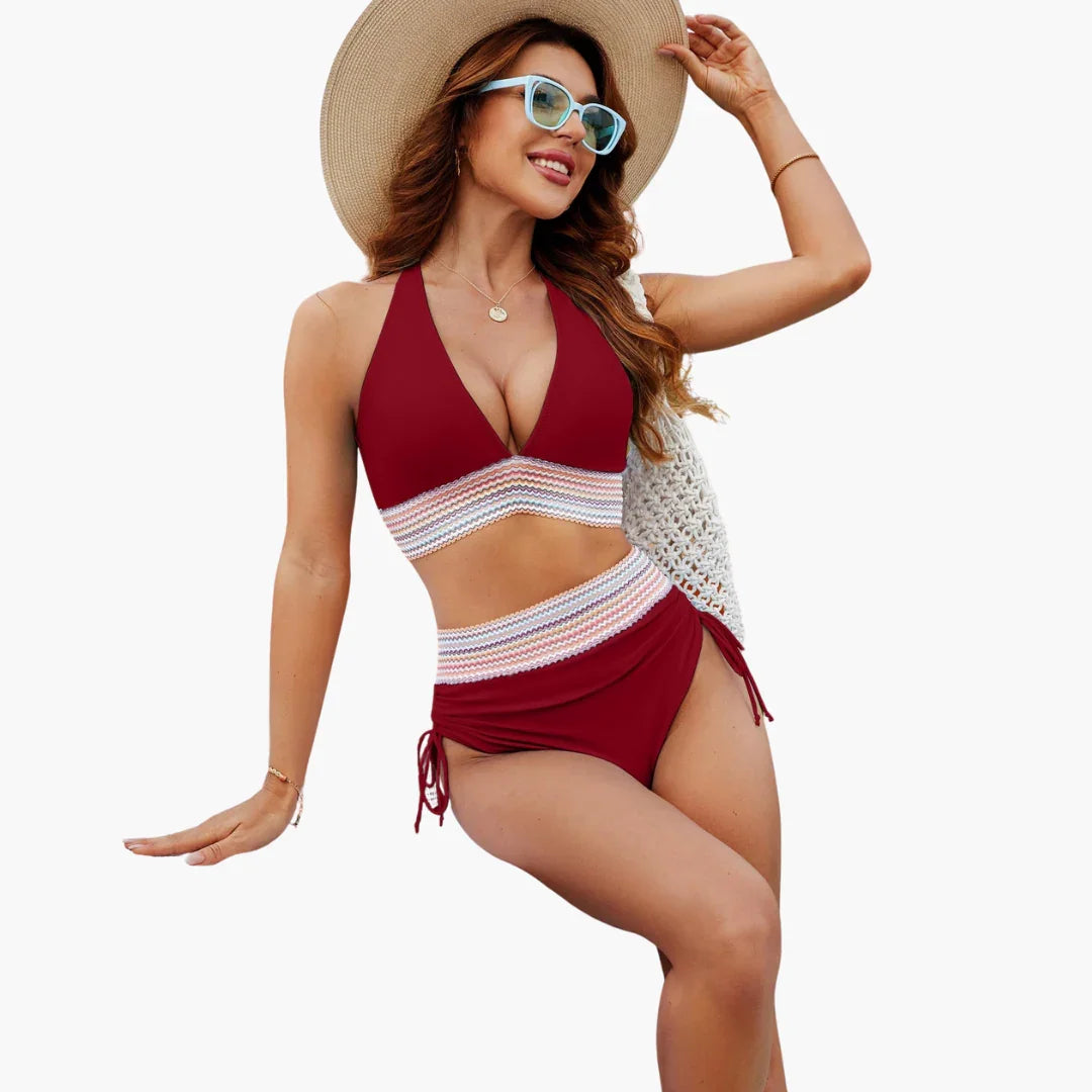 Bikini Zweiteilig Crop Stil für Damen