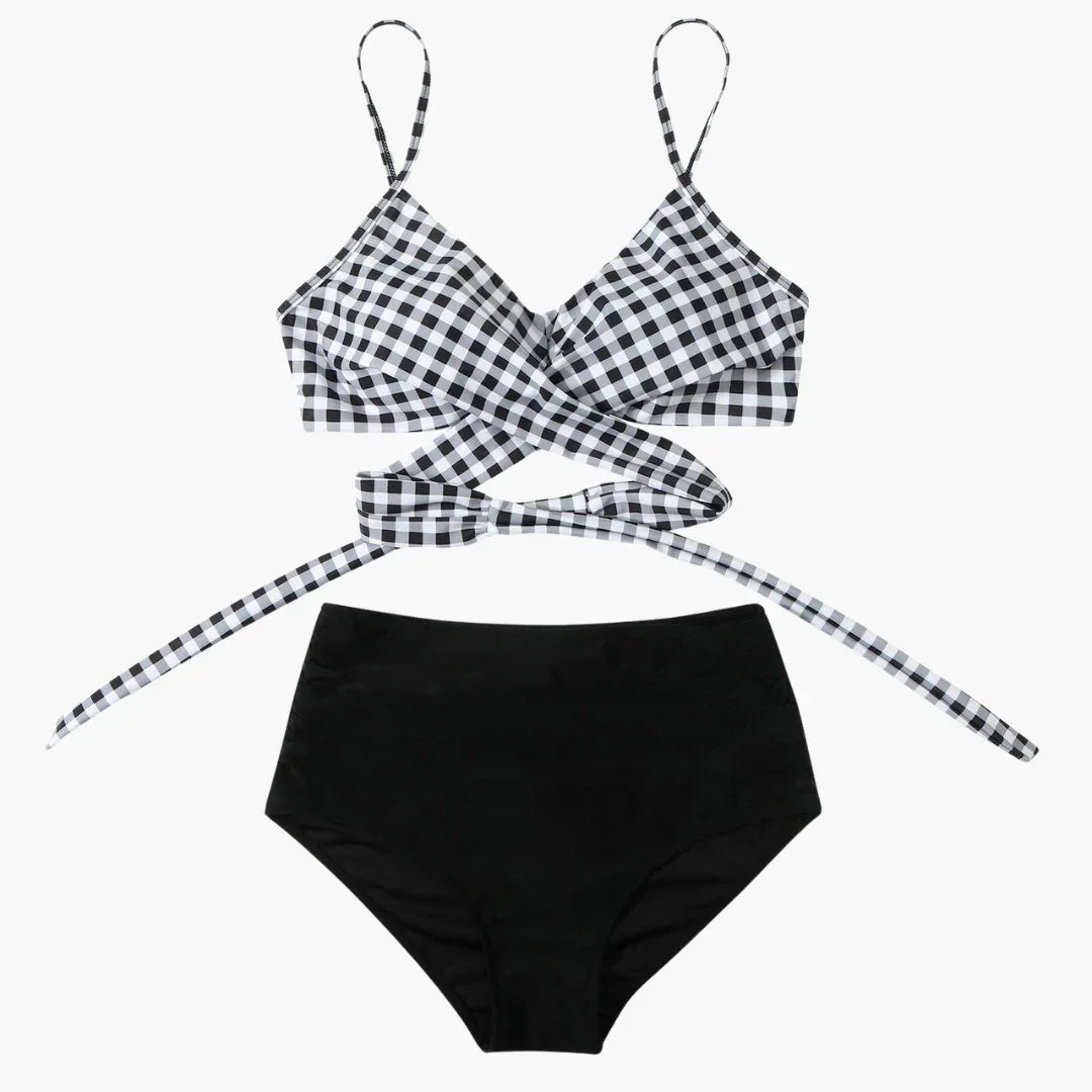 High-Waist Badeanzug Zweiteiler für Damen