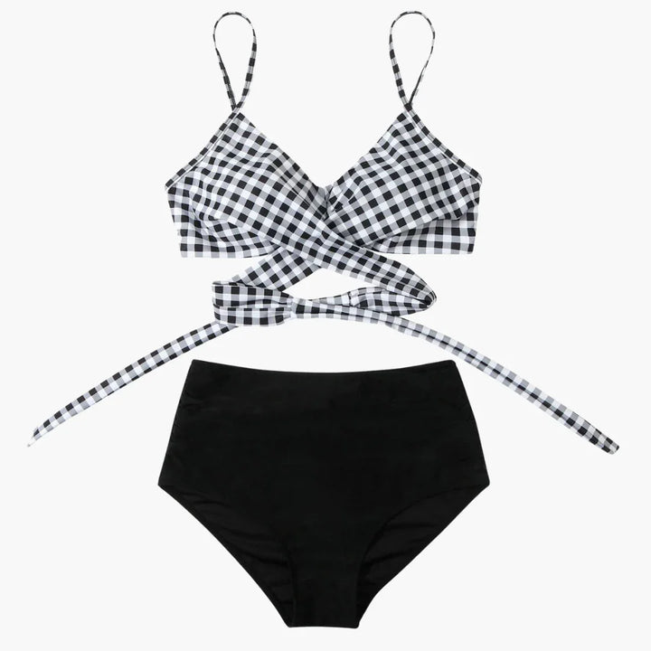 High-Waist Badeanzug Zweiteiler für Damen
