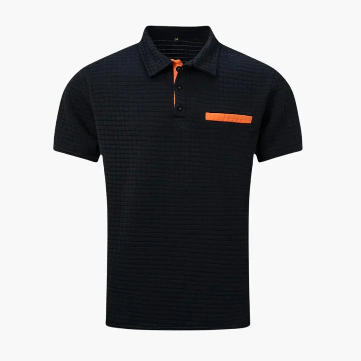 Texturiertes Slim Fit Polohemd für Herren