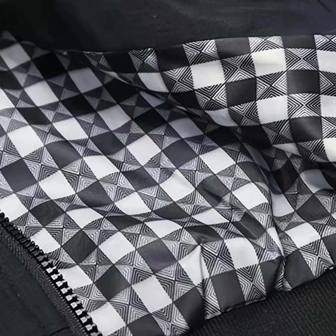 Herren Slim Fit Bomberjacke mit durchgehendem Reißverschluss
