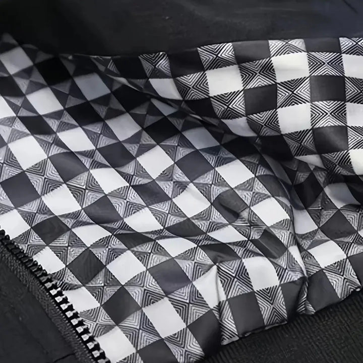 Herren Slim Fit Bomberjacke mit durchgehendem Reißverschluss