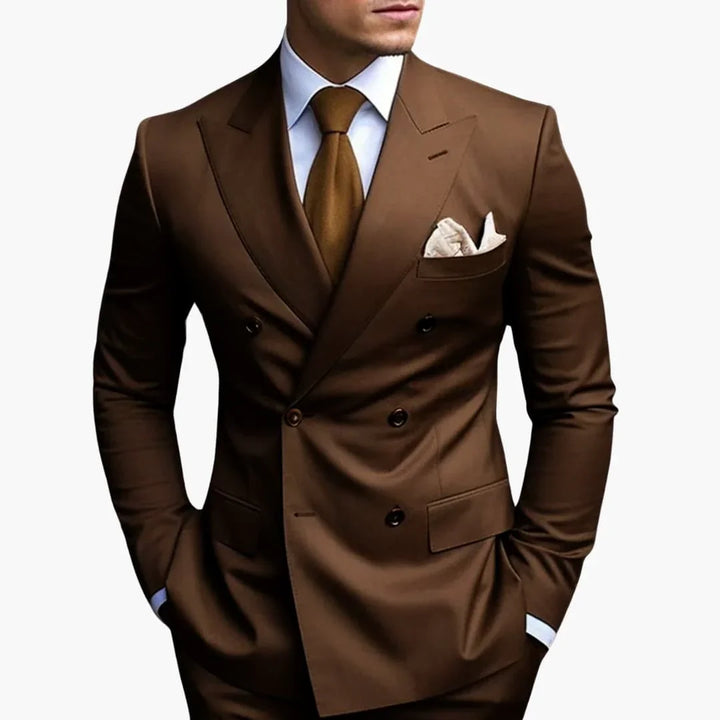 Doppelreihiger Slim Fit Anzug für Herren