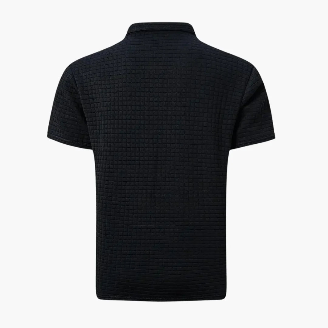 Texturiertes Slim Fit Polohemd für Herren