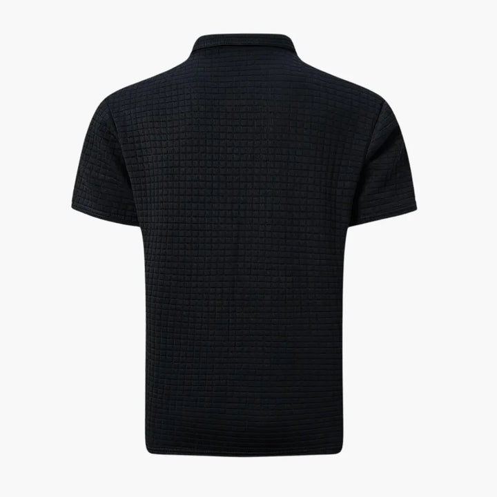 Texturiertes Slim Fit Polohemd für Herren