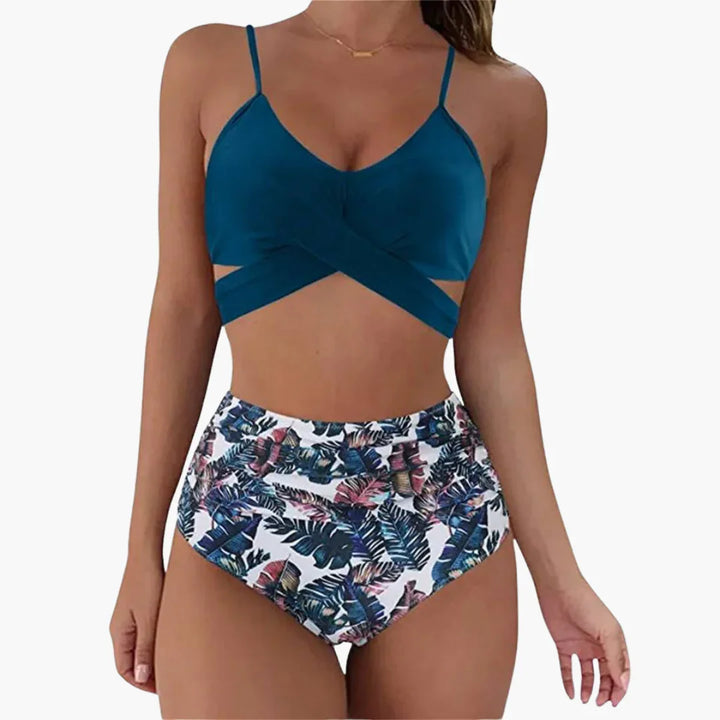 High-Waist Badeanzug Zweiteiler für Damen