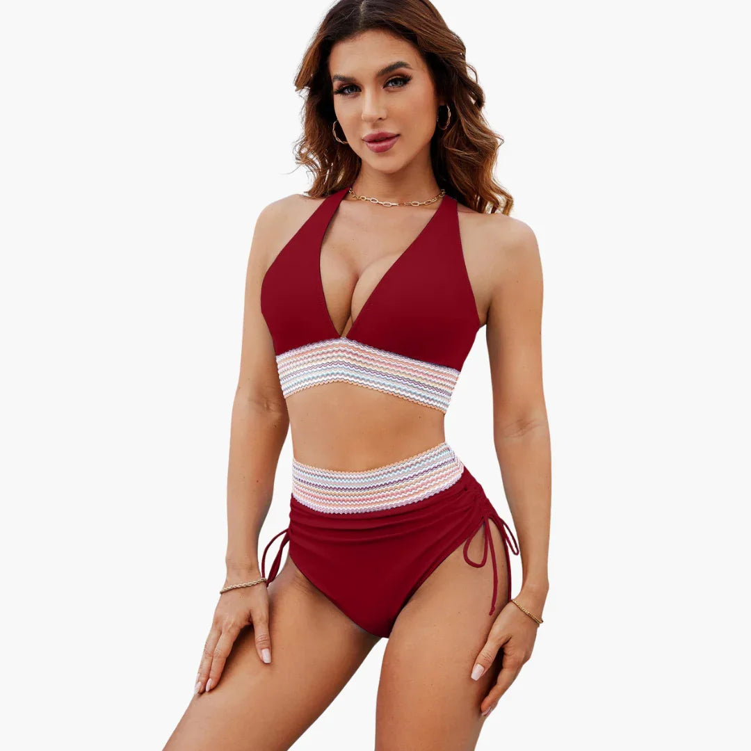 Bikini Zweiteilig Crop Stil für Damen