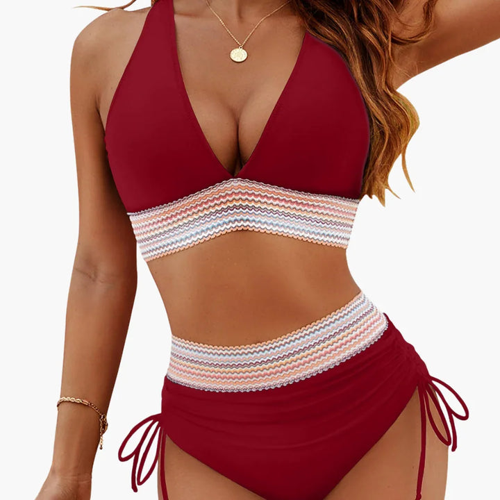 Bikini Zweiteilig Crop Stil für Damen