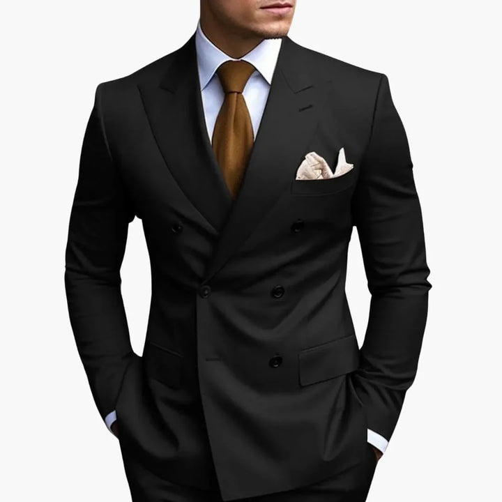 Doppelreihiger Slim Fit Anzug für Herren