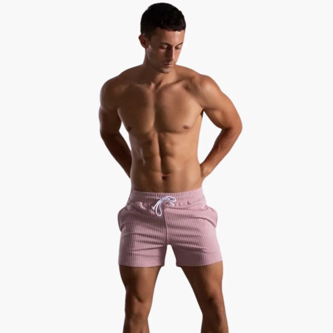 Kordelzug Gestreifte Shorts für Herren