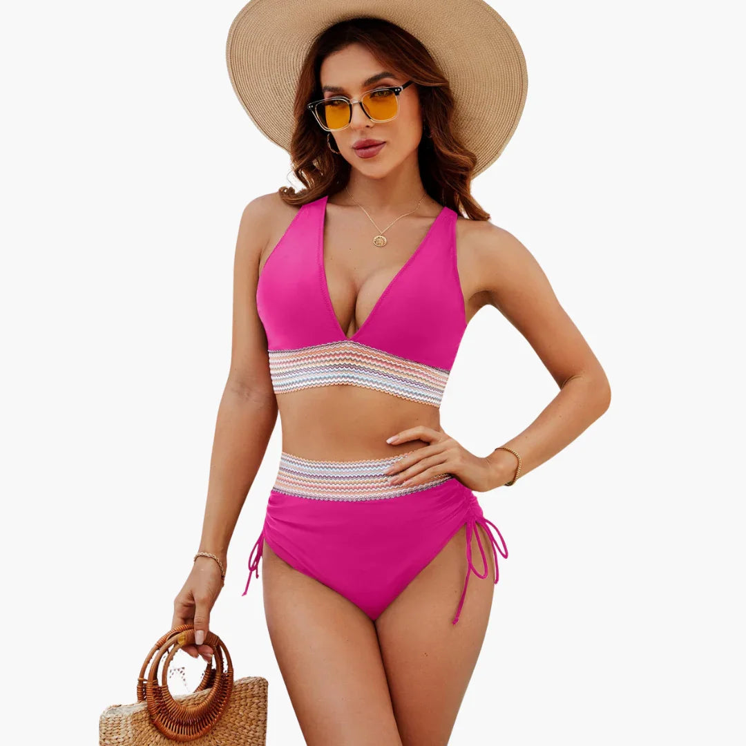 Bikini Zweiteilig Crop Stil für Damen