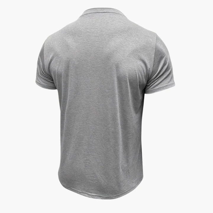 Henley T-Shirt mit Ziernähten für Herren