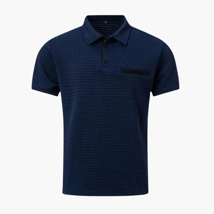 Texturiertes Slim Fit Polohemd für Herren