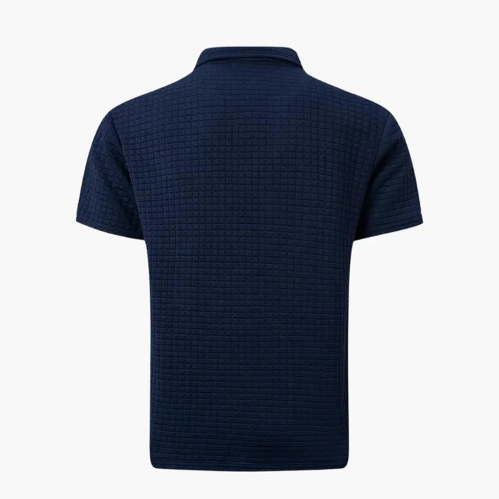 Texturiertes Slim Fit Polohemd für Herren