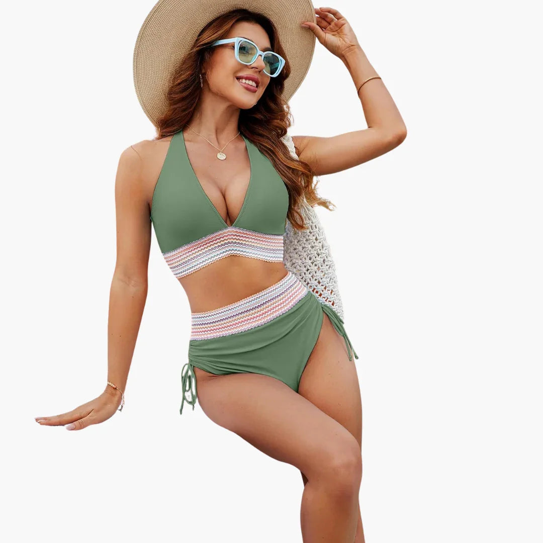 Bikini Zweiteilig Crop Stil für Damen