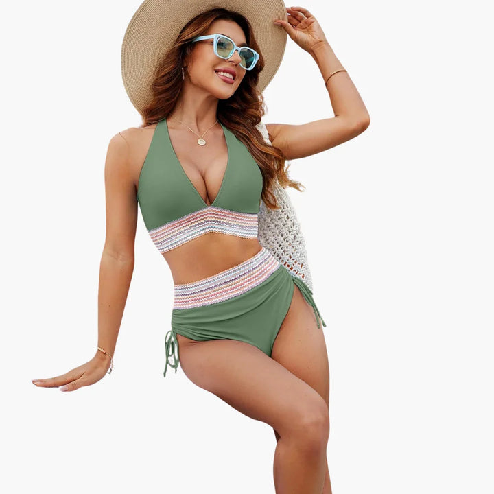 Bikini Zweiteilig Crop Stil für Damen