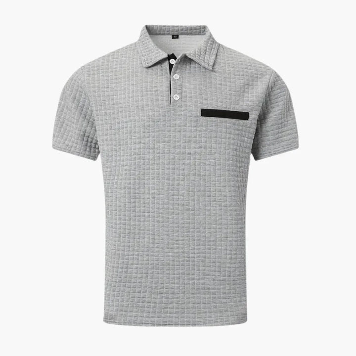 Texturiertes Slim Fit Polohemd für Herren