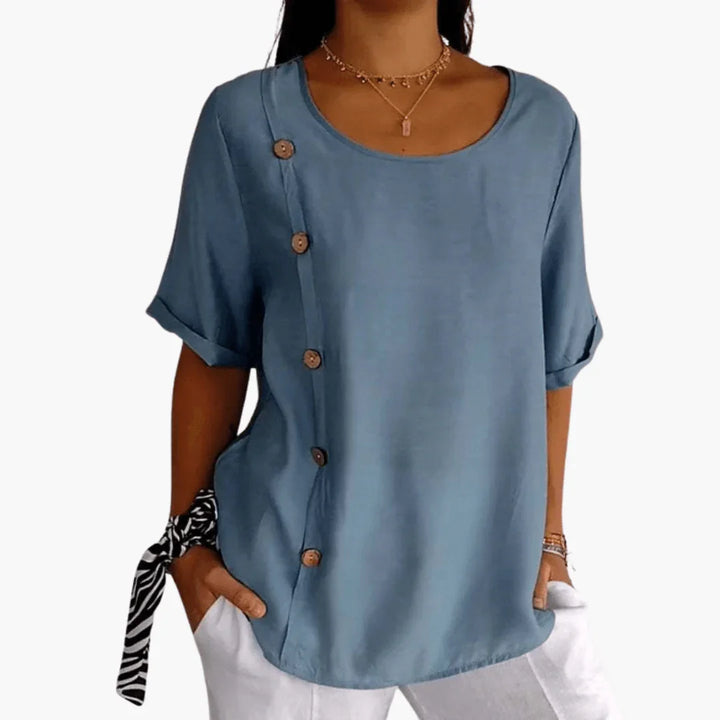 Seitlich geknöpfte Bluse für Damen