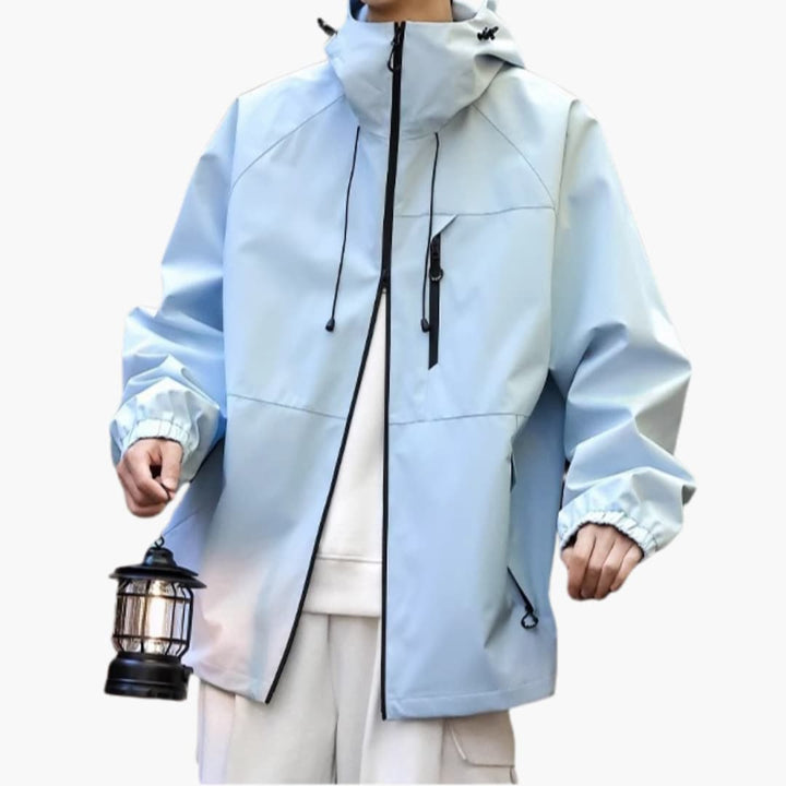Damen Regenjacke mit Kapuze und langen Ärmeln
